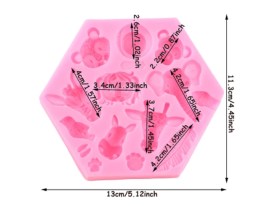 Molde silicona animales de la selva 17R3 (2)